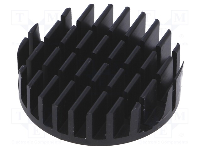 Heatsink; LED; Ø: 35mm; H: 10mm; 17.5K/W; Colour: black