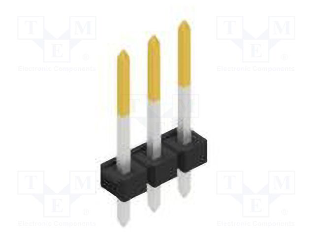 Connector: pin strips; pin header; male; PIN: 3; 2.54mm; THT; 1x3