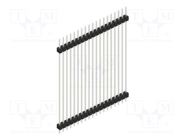 Connector: pin strips; pin header; male; PIN: 19; 2.54mm; THT; 1x19