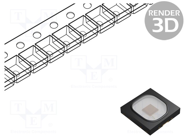 LED; yellow; 120°; 350mA; λd: 586-595nm; 39÷82lm; 3.75x3.75mm; SMD