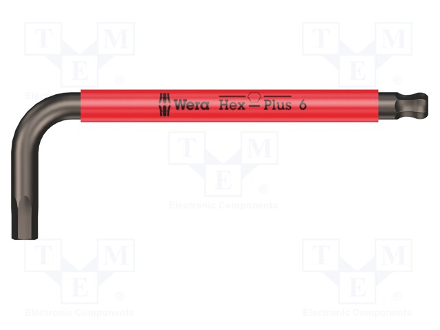 Wrench; Hex-Plus hexagon keys,spherical; HEX 6mm; steel