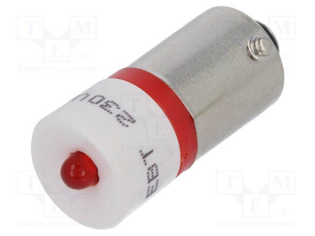 LED lamp; red; BA9S; 230VAC