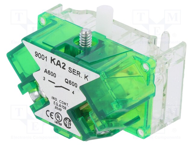 Contact block; 30mm; 9001K; Contacts: NO