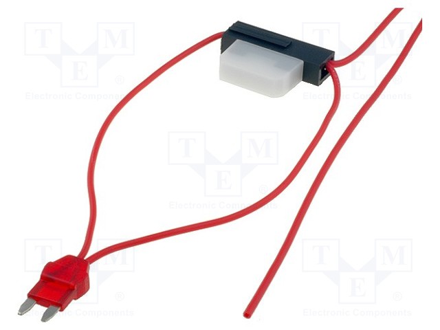 Splitter; automotive ATM; 8A; mini fuse; 0.75mm2; Colour: red