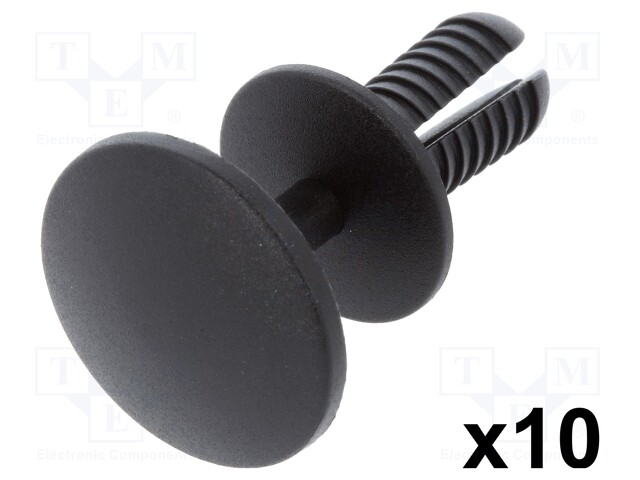 Rivet; 10pcs; Ford; OEM: 1660053; L: 19mm; polyamide; black