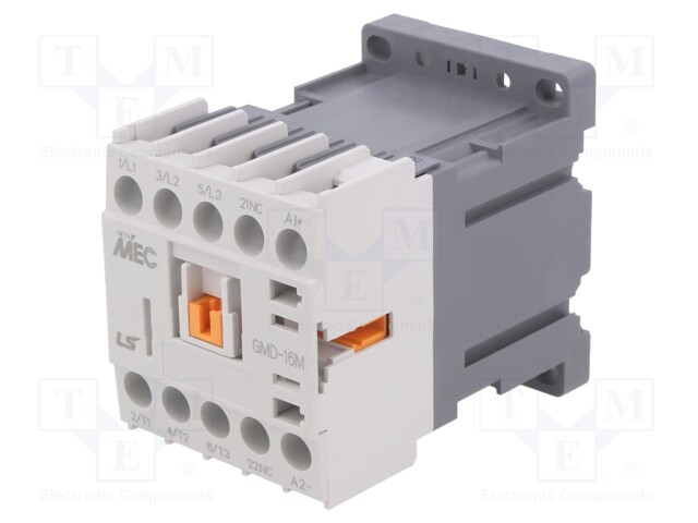 Contactor: 3-pole; NO x3; Auxiliary contacts: NC; 12VDC; 12A; IP20