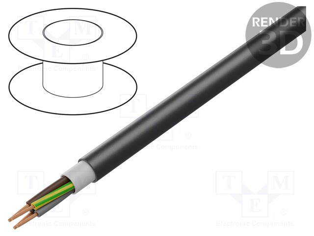 Wire; BiT 1000 Power; stranded; Cu; 4G10mm2; PVC; black; 0.6/1kV