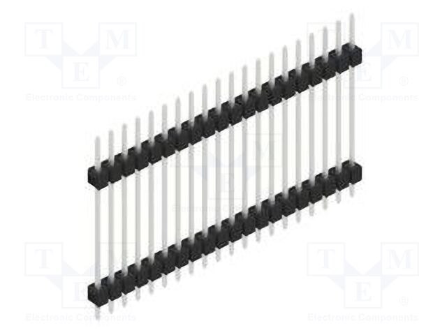 Connector: pin strips; pin header; male; PIN: 20; 2.54mm; THT; 1x20