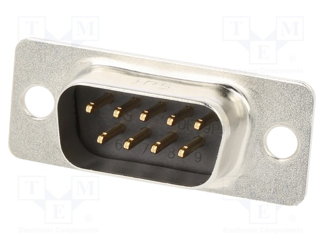 D-Sub; PIN: 9; plug; HD; male; soldering; gold-plated