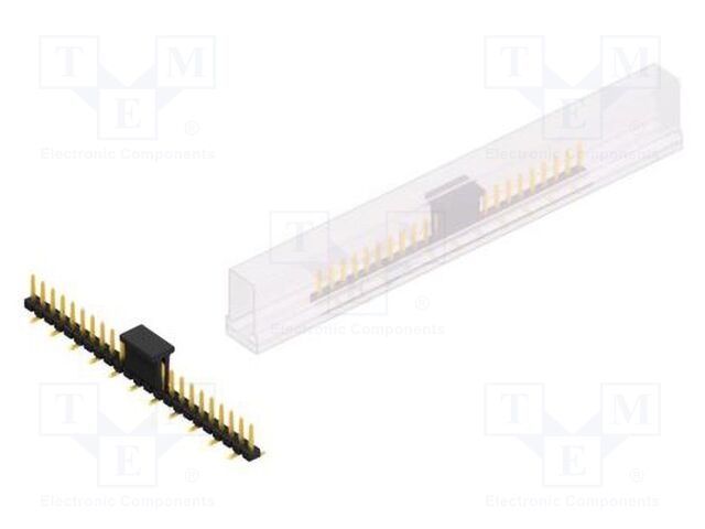 Connector: pin strips; pin header; male; PIN: 23; 2.54mm; SMT; 1x23