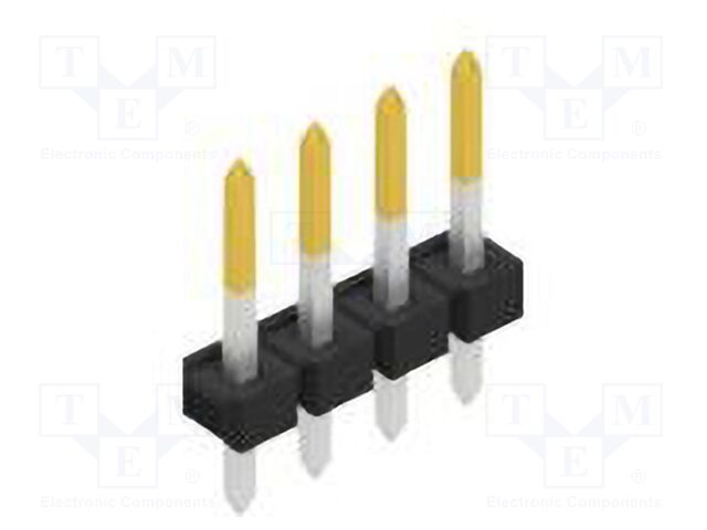 Connector: pin strips; pin header; male; PIN: 4; 2.54mm; THT; 1x4