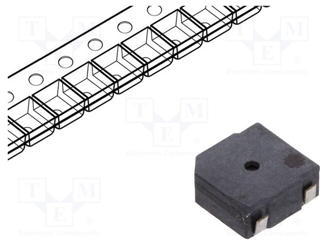 Sound transducer: elektromagnetic alarm; SMD; 4000Hz; 100mA; 12Ω