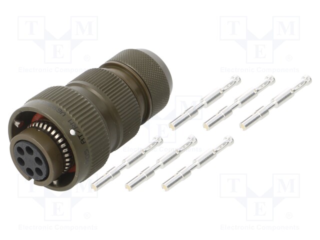 Connector: circular; VG95234; plug; female; PIN: 6; with contacts