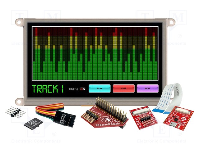 Dev.kit: with display; TFT; 7"; 800x480; Display: graphical; 32kB