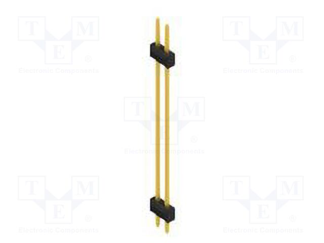 Connector: pin strips; pin header; male; PIN: 2; 2.54mm; THT; 2x1