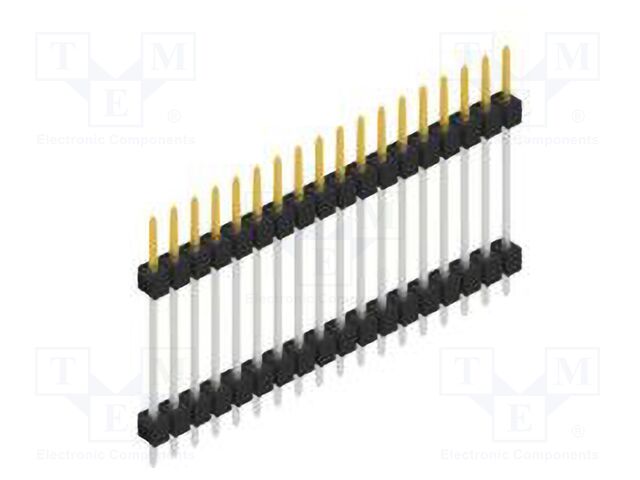 Connector: pin strips; pin header; male; PIN: 18; 2.54mm; THT; 1x18