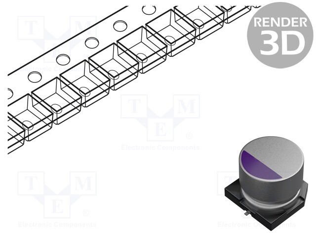 Capacitor: polymer; 180uF; 16VDC; ESR: 20mΩ; SVP; SMD; ±20%