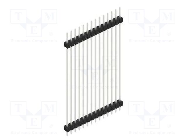 Connector: pin strips; pin header; male; PIN: 14; 2.54mm; THT; 1x14