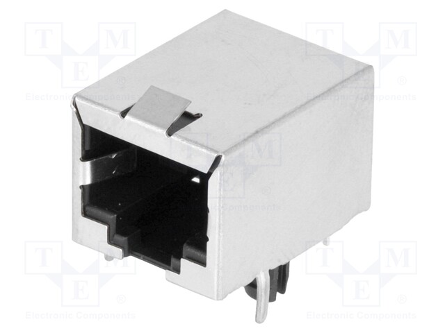 Socket; RJ45; PIN: 8; shielded; Layout: 8p8c; THT; angled