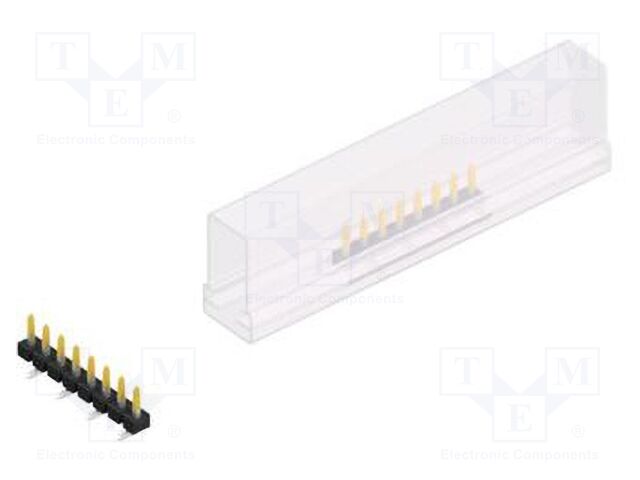 Connector: pin strips; pin header; male; PIN: 8; 2.54mm; SMT; 1x8