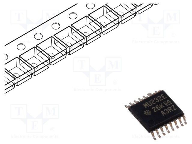 IC: interface; receiver,line driver; RS232; 1000kbps; TSSOP16