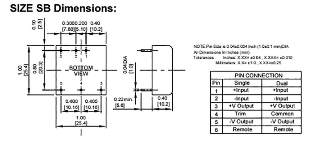 Converter: DC/DC; 10W; Uin: 18÷74VDC; Uout: 12VDC; Iout: 833mA; 1"x1"