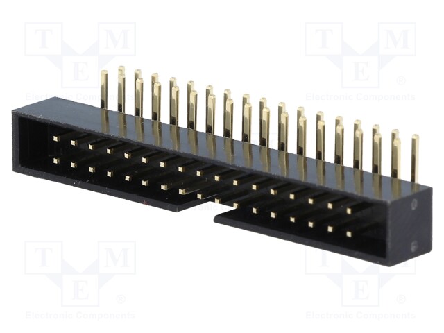 Socket; IDC; male; PIN: 34; angled 90°; THT; gold-plated; 2mm
