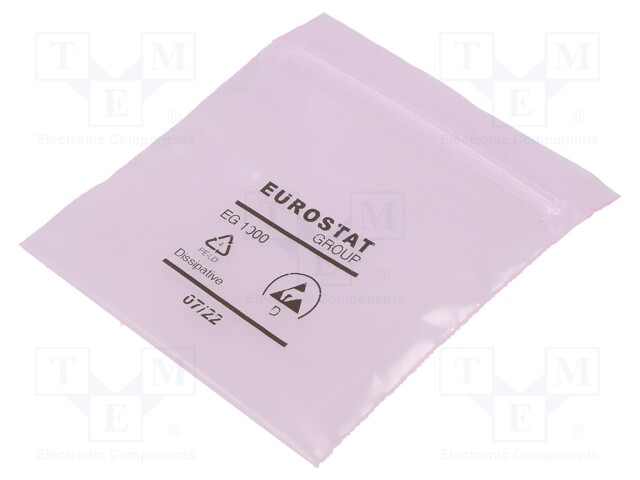 Protection bag; ESD; L: 80mm; W: 76mm; D: 90um; Features: self-seal
