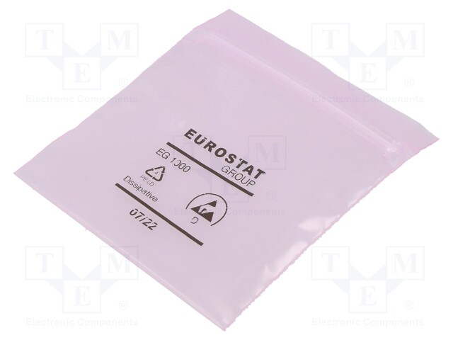 Protection bag; ESD; L: 80mm; W: 76mm; Thk: 90um; Closing: self-seal