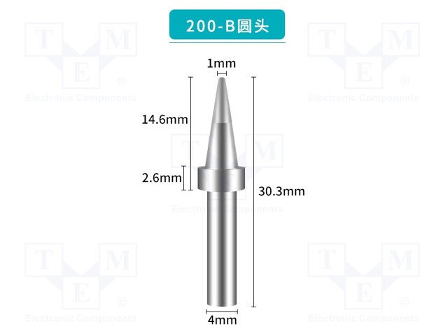 Tip; conical; 1mm; for soldering station; BK3500