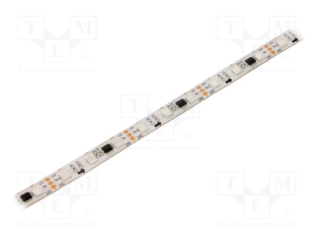 Programmable LED tape; RGB; LED/m: 60; SMD; 5050; 12V; 10mm; 140°