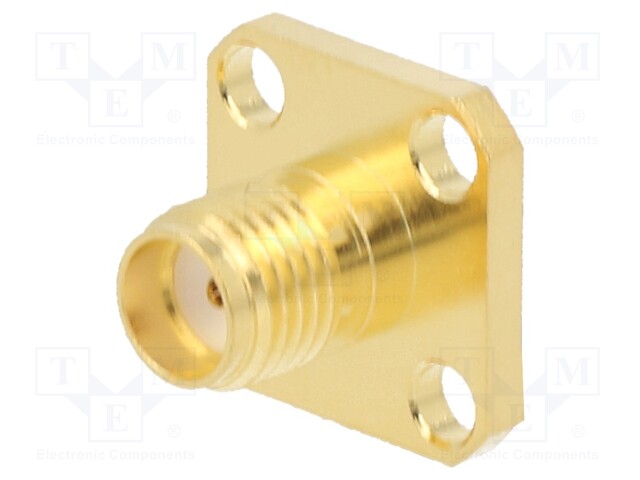 Socket; SMA; female; straight; 50Ω; soldering; teflon; gold-plated