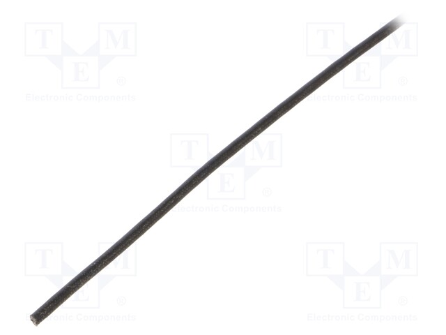 Insulating tube; black; -20÷155°C; Øint: 0.8mm; L: 200m