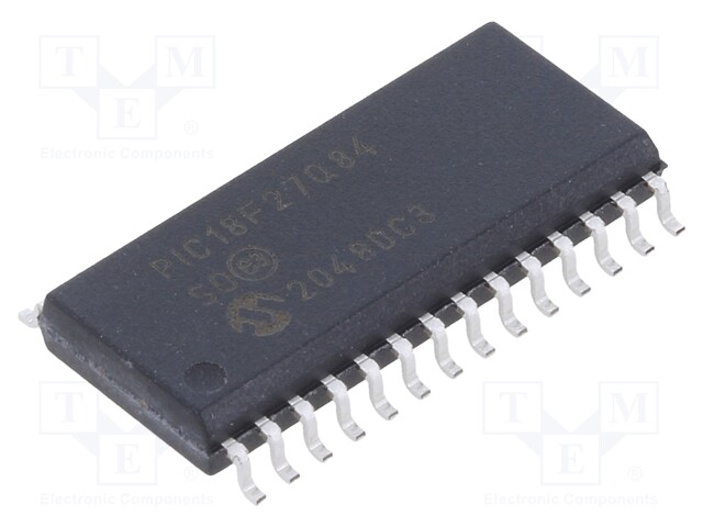 PIC microcontroller; Memory: 128kB; SRAM: 8.192kB; EEPROM: 1024B
