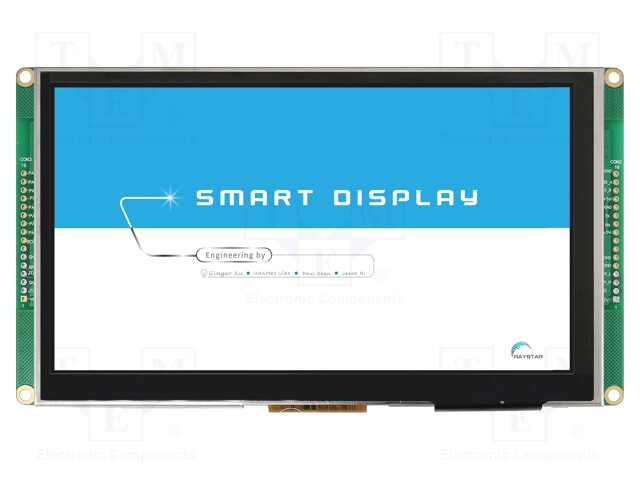 Display: TFT; 7"; 1024x600; Window dimensions: 154.21x85.92mm