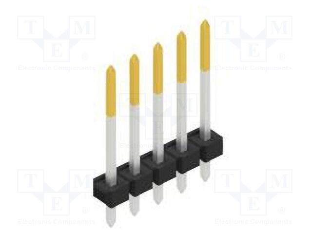 Connector: pin strips; pin header; male; PIN: 5; 2.54mm; THT; 1x5