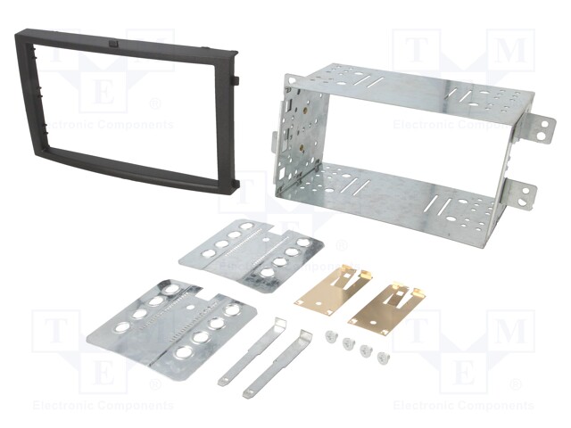 Radio mounting frame; SsangYong; 2 DIN; black