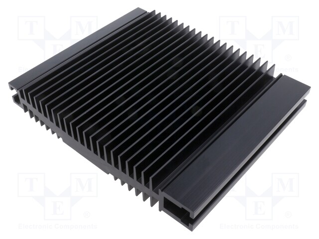 Heatsink: extruded; grilled; black; L: 180mm; W: 218mm; H: 37mm