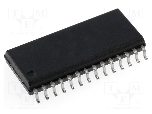PIC microcontroller; Memory: 8kB; SRAM: 512B; EEPROM: 256B; SMD
