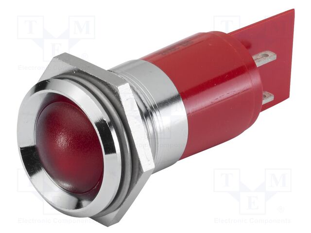 Indicator: LED; prominent; red/yellow/green; 24VDC; Ø22.3mm; 17