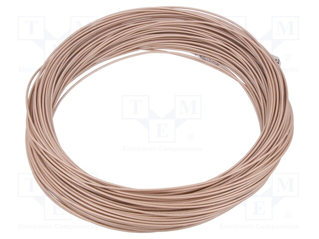 Wire: coaxial; RG316U; stranded; CCS; FEP; brown,transparent; 2.5mm