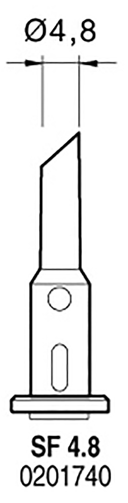 Tip; hoof; 4.8mm; for  JBC-SG1070 soldering iron