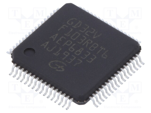 RISC-V microcontroller; SRAM: 32kB; Flash: 128kB; LQFP64; -40÷85°C