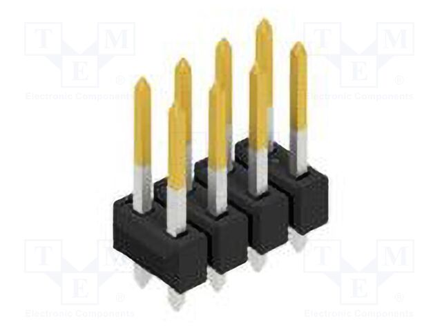 Connector: pin strips; pin header; male; PIN: 8; 2.54mm; THT; 2x4