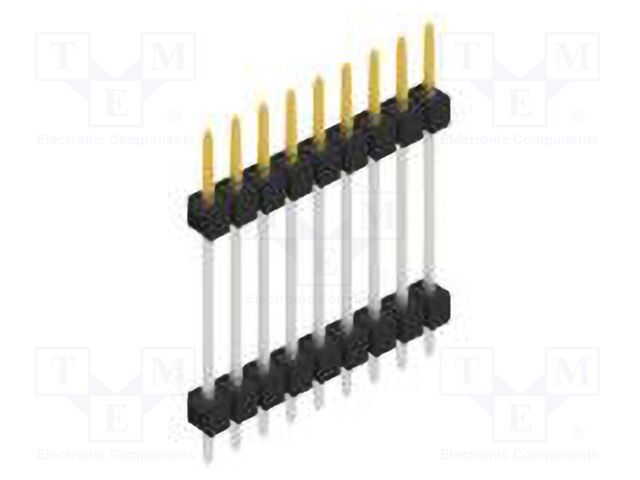 Connector: pin strips; pin header; male; PIN: 9; 2.54mm; THT; 1x9
