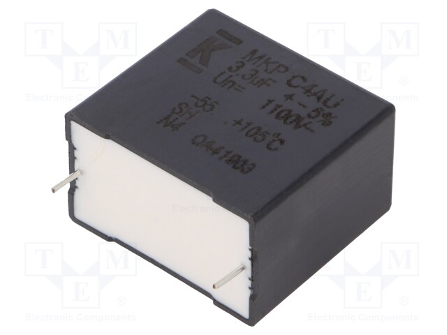 Capacitor: polypropylene; DC-Link; 3.3uF; ESR: 10.7mΩ; THT; ±5%