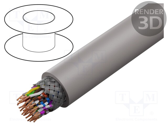 Wire; UNITRONIC® LiHCH (TP); 16x2x0,14mm2; tinned copper braid