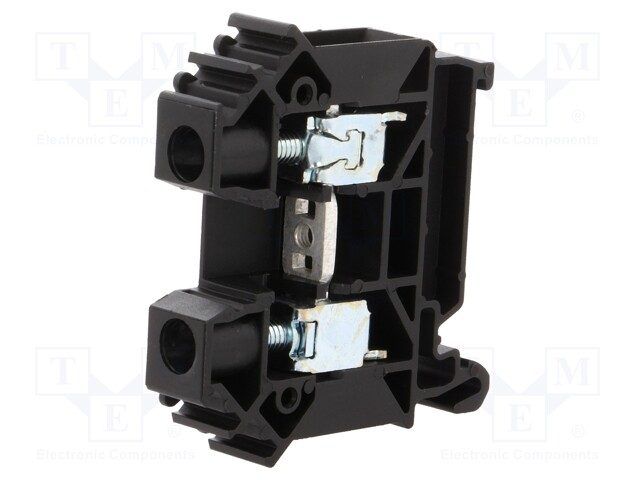 Splice terminal: rail; 0.5÷16mm2; ways: 1; terminals: 2; black; TS35
