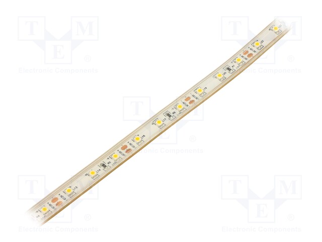 LED tape; white warm; 3528; 12V; LED/m: 60; 8mm; white PCB; IP65