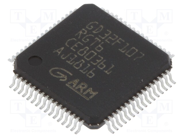 ARM microcontroller; SRAM: 96kB; Flash: 1024kB; LQFP64; 3.3VDC